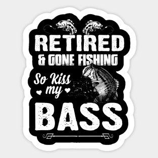 Retired & go fishing Sticker